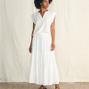 FAHERTY Dream Cotton Gauze Valentina Skirt Small